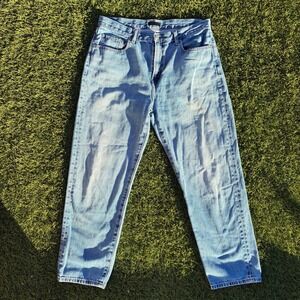 Uniqlo Jeans Mens 34x26 Light Wash Straight Leg Denim Jeans Blue Pants